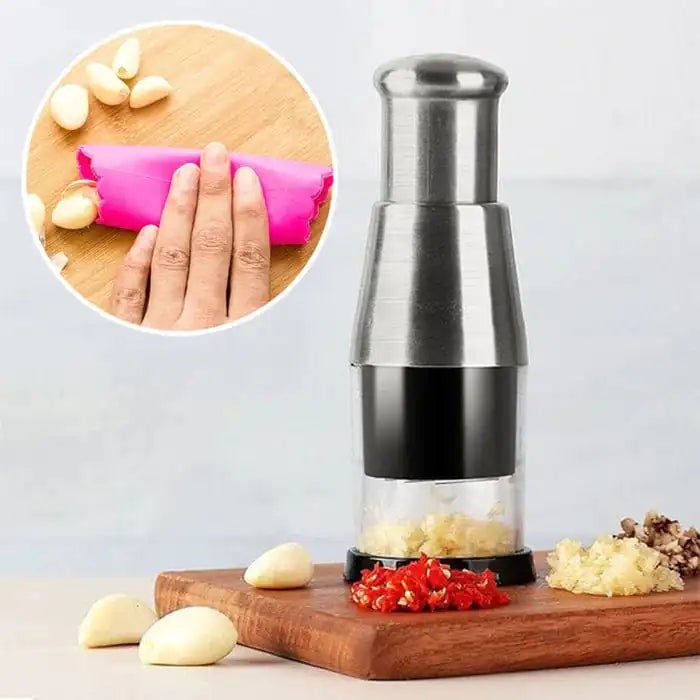 ShopGlobalTrends™ Hand Press Garlic Chopper